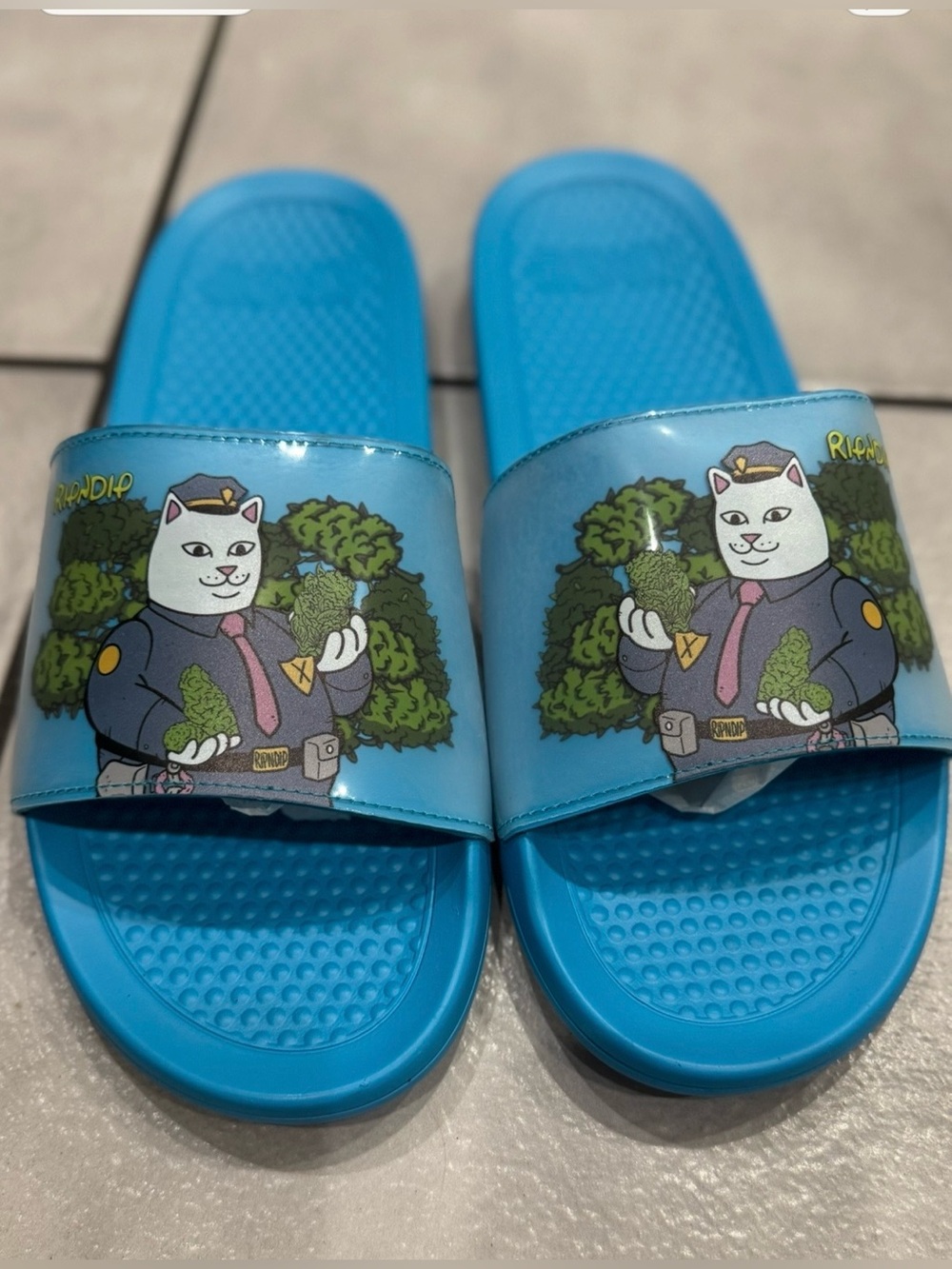 Ripndip Confiscated Sliders in Blue Brand New in Box